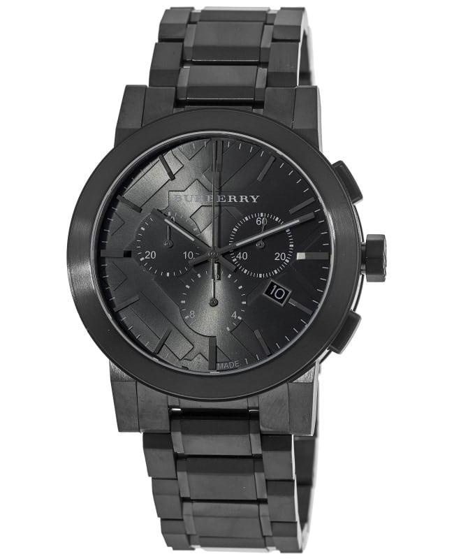 商品Burberry|Burberry Men's Swiss Chronograph Gray Ion Steel 42mm Men's Watch BU9354-PO,价格¥3208,第1张图片