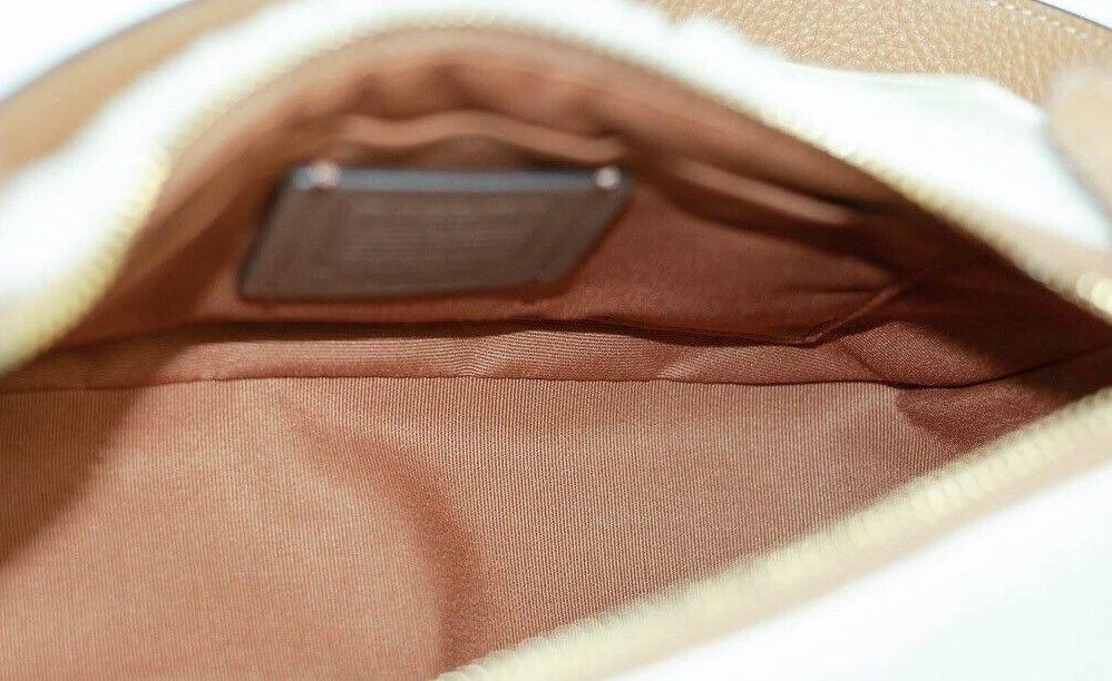 商品Coach|COACH Teri Small Shearling Fur Leather Logo Motif Shoulder Handbag Purse,价格¥2849,第3张图片详细描述