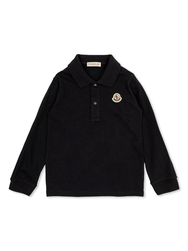 商品Moncler|Moncler Kids Tricolor Long-Sleeved Polo Shirt Clothing,价格¥1207,第1张图片