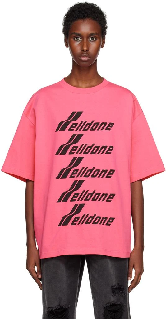 商品We11done|Pink Printed T-Shirt,价格¥1164,第1张图片