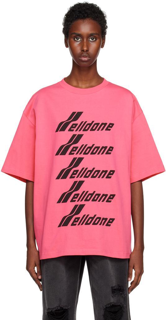 商品We11done|Pink Printed T-Shirt,价格¥784,第1张图片