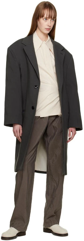 商品Lemaire|Gray Chesterfield Coat,价格¥2745,第4张图片详细描述
