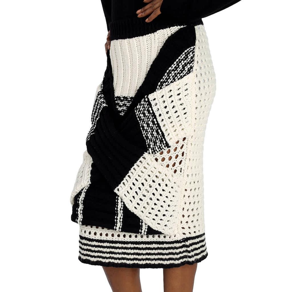 商品Burberry|Ladies Knitted Wool Cross-panel Skirt,价格¥7981,第4张图片详细描述