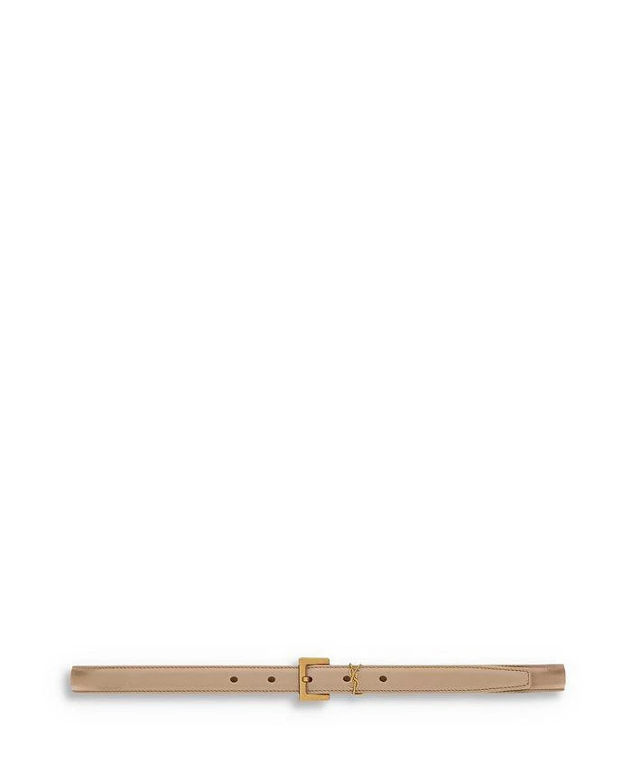 商品Yves Saint Laurent|Cassandre Thin Belt with Square Buckle in Box Saint Laurent Leather,价格¥3538,第1张图片