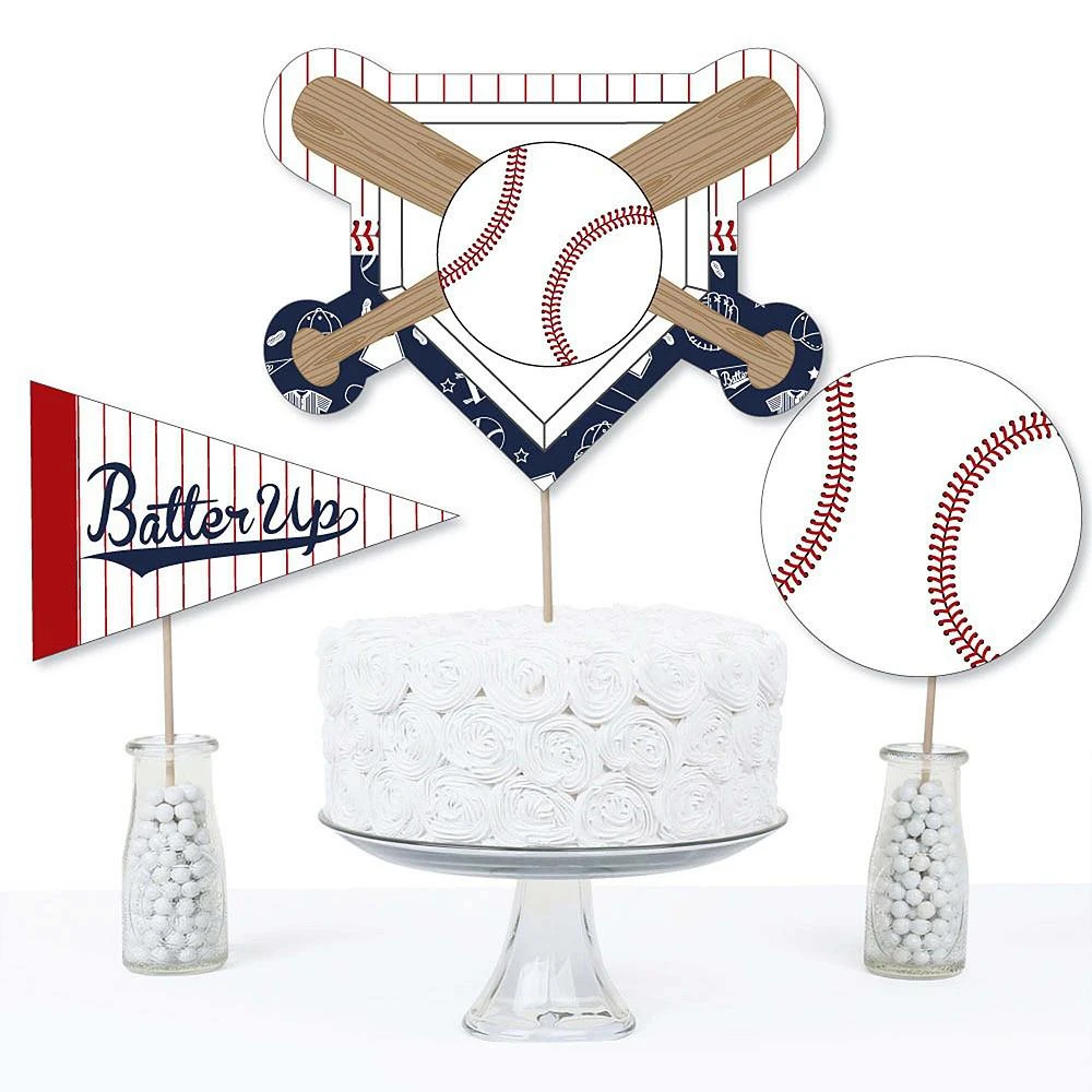 商品Big Dot of Happiness|Batter Up - Baseball - Party Centerpiece Sticks - Table Toppers - Set of 15,价格¥127,第3张图片详细描述
