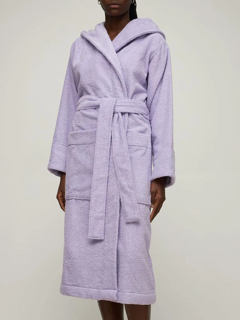 商品Tekla|Organic Cotton Bathrobe W/ Hood,价格¥1640,第3张图片详细描述