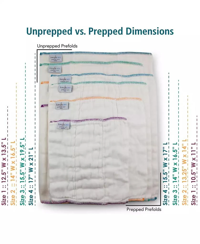 rayon from Bamboo Prefold Cloth Diapers (6pk) - Size 3 : Baby Beige 商品