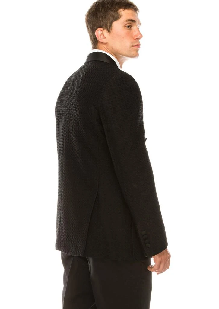 商品RON TOMSON|Waffle Texture Double Breasted Tuxedo Jacket,价格¥3665,第4张图片详细描述