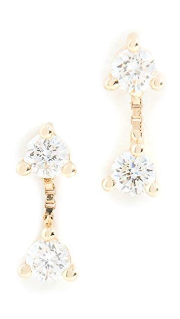 商品Effy|14k 双独立钻石链条耳钉,价格¥6758,第4张图片详细描述