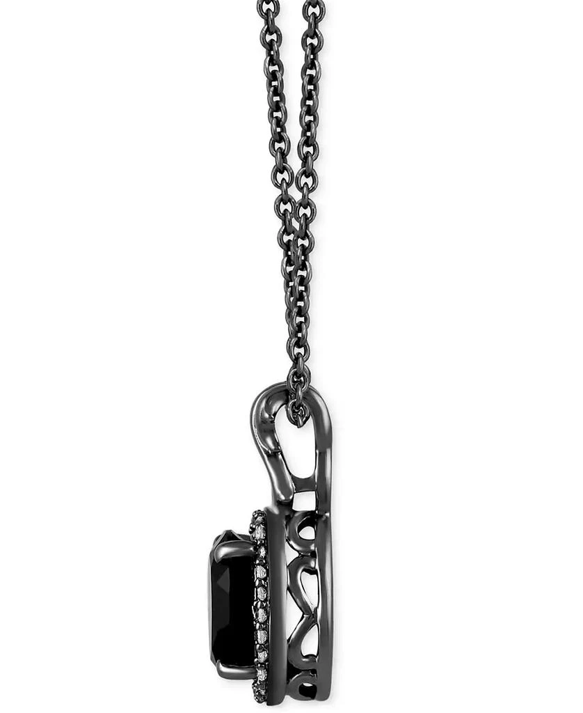 商品Disney Enchanted Vault|Onyx & Diamond (1/10 ct. t.w.) Maleficent 18" Pendant Necklace in Black Rhodium-Plated Sterling Sliver,价格¥808,第3张图片详细描述