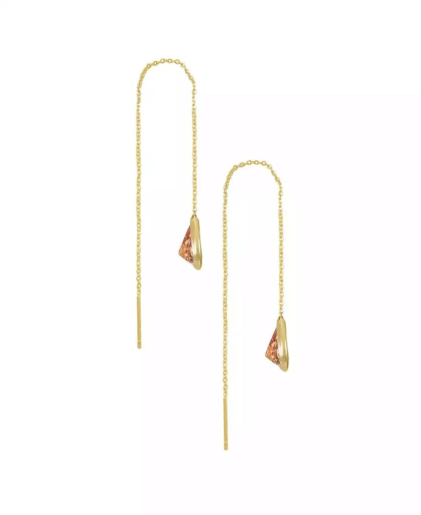 商品Ettika Jewelry|Barely There Chain Cubic Zirconia 18K Gold Plated Dangle Earrings,价格¥196,第2张图片详细描述