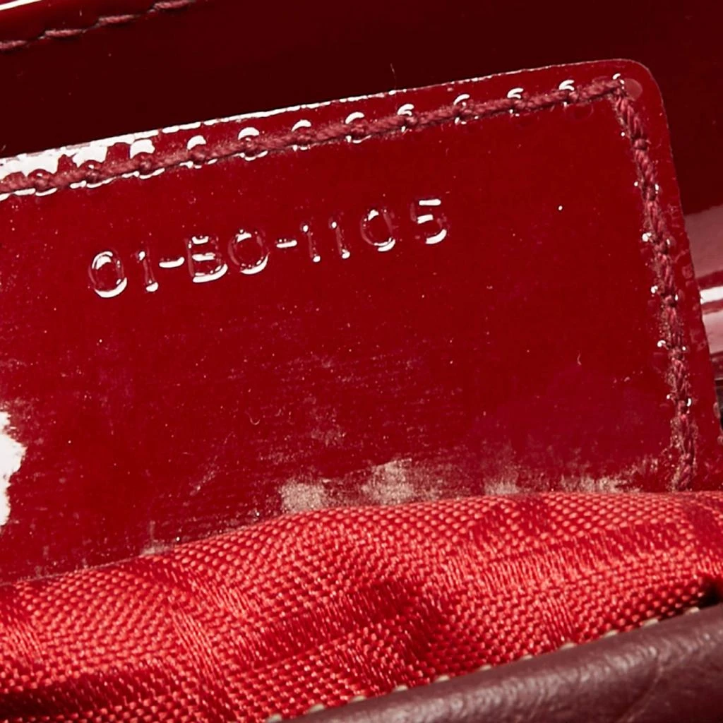 Dior Red Cannage Patent Leather Medium Lady Dior Tote 商品