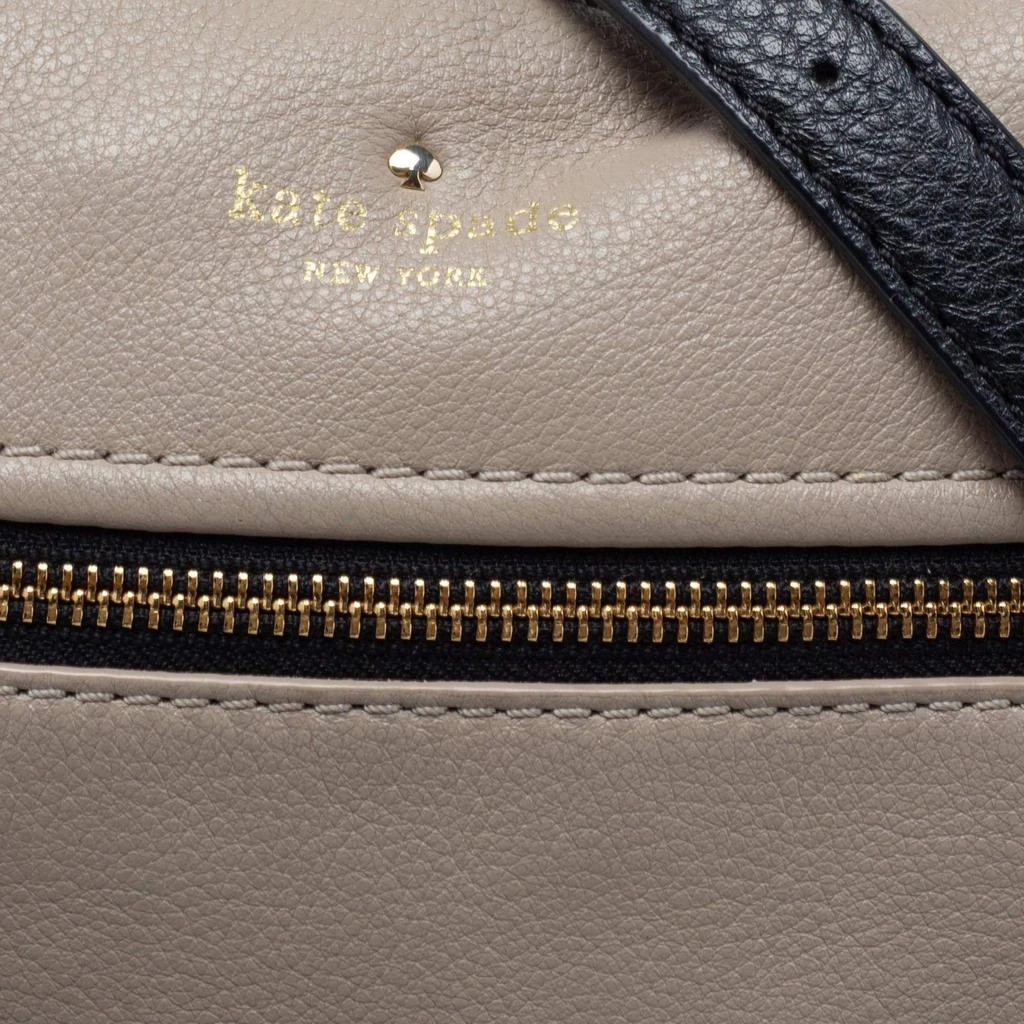 商品[二手商品] Kate Spade|Kate Spade Grey/Black Leather Top Handle Bag,价格¥805,第5张图片详细描述