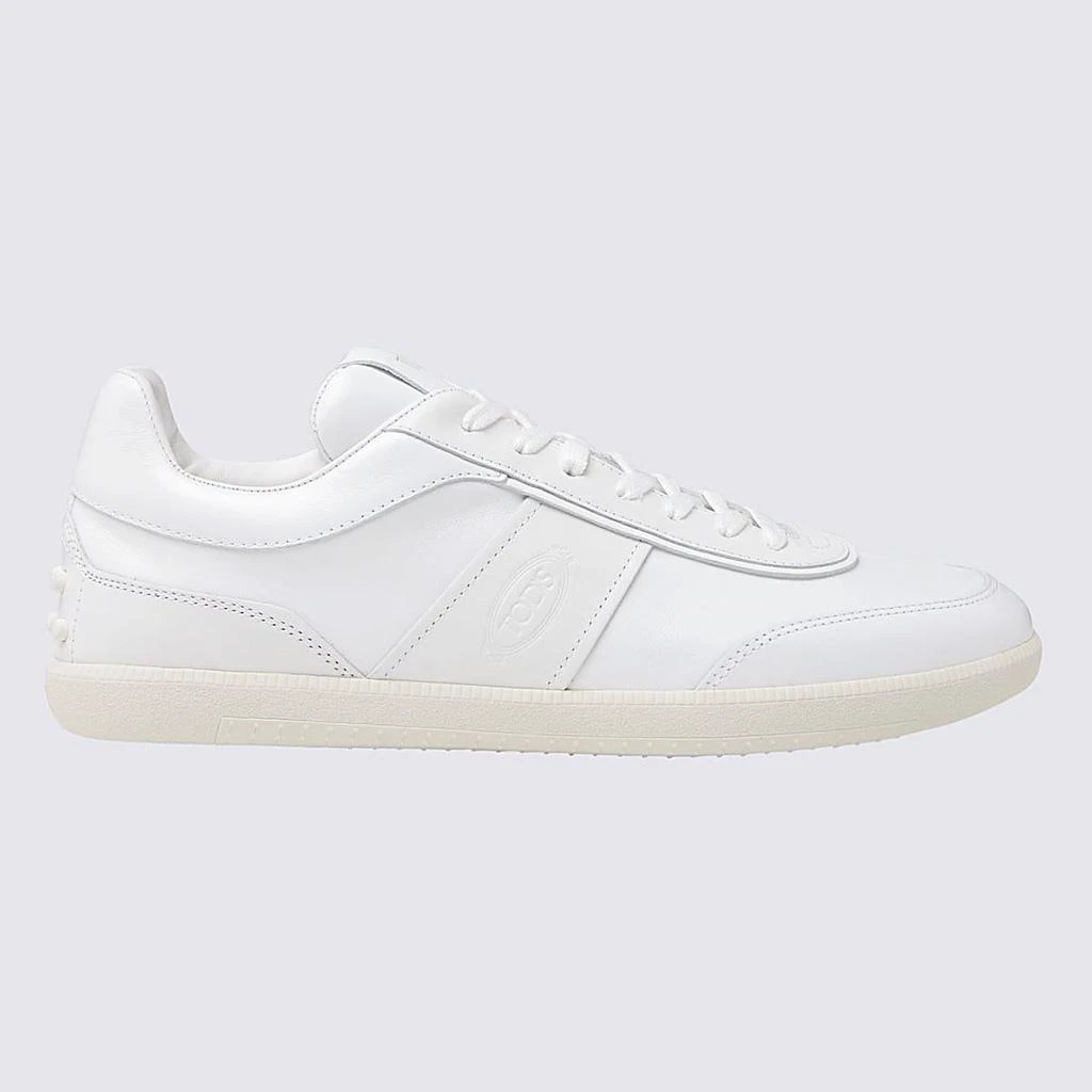 商品Tod's|TOD'S WHITE LEATHER SNEAKERS,价格¥2087,第1张图片