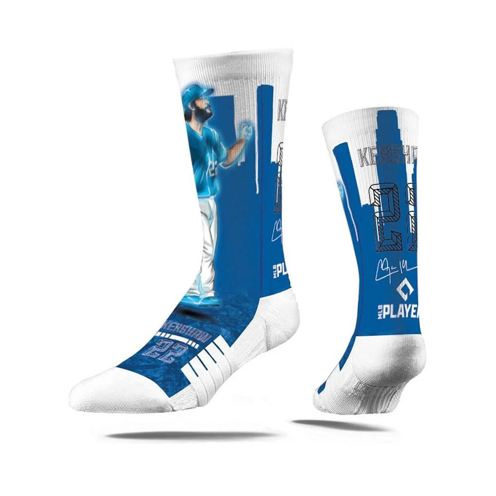 商品Strideline|Boys and Girls Youth Clayton Kershaw Los Angeles Dodgers Hometown Hero Crew Socks,价格¥150,第1张图片