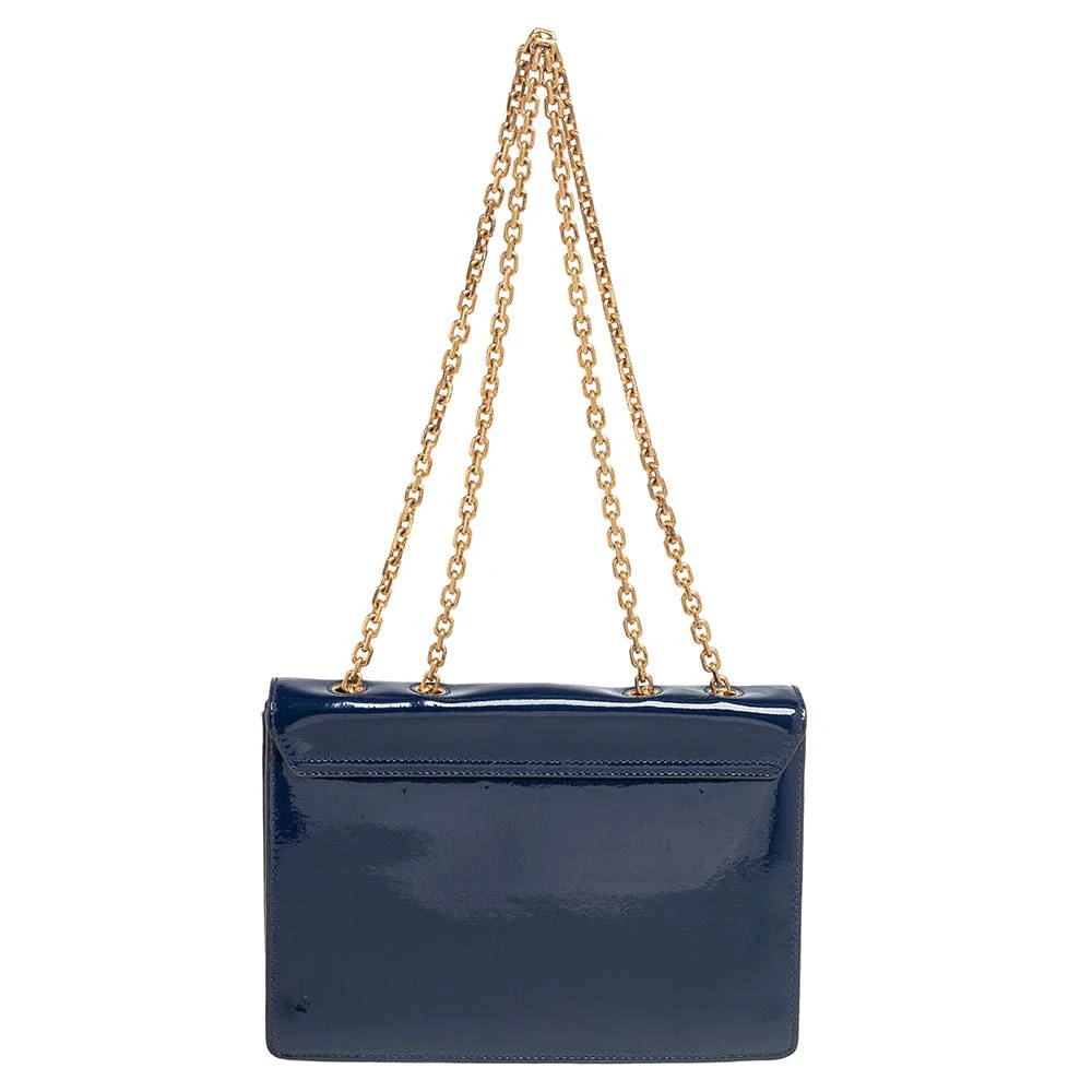 商品[二手商品] Tory Burch|Tory Burch Blue Patent Leather Gemini Link Shoulder Bag,价格¥976,第4张图片详细描述