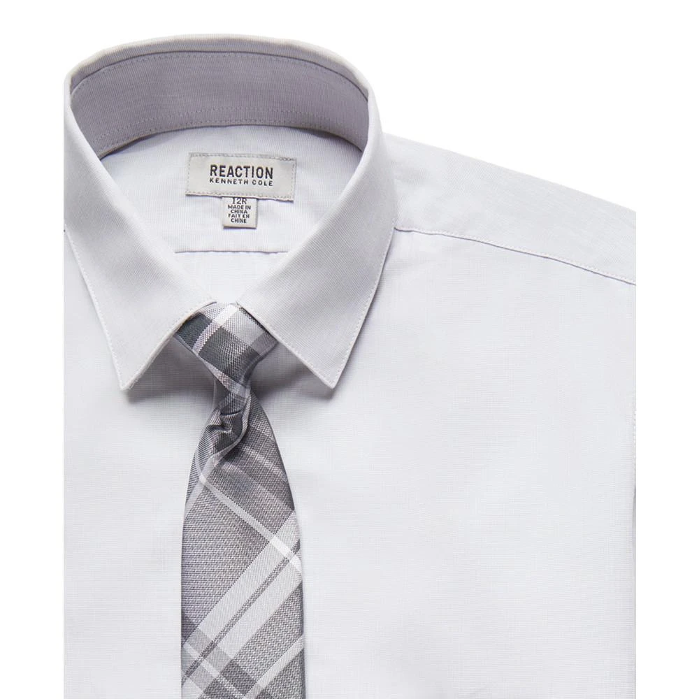 商品Kenneth Cole|Big Boys Textured Classic Long Sleeve Shirt and Tie Set,价格¥295,第3张图片详细描述