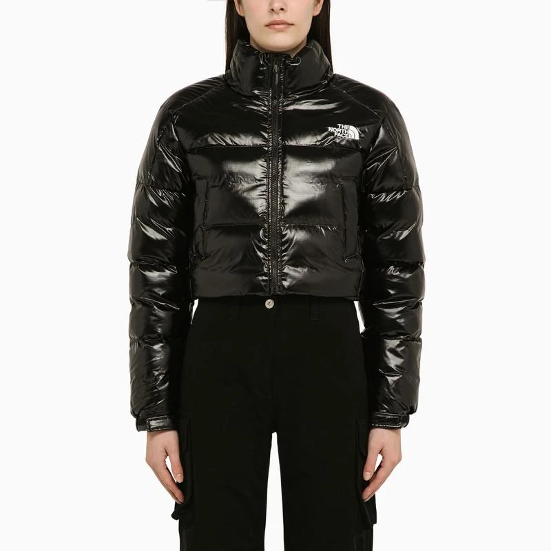 商品The North Face|Glossy black cropped nylon down jacket,价格¥2028,第1张图片