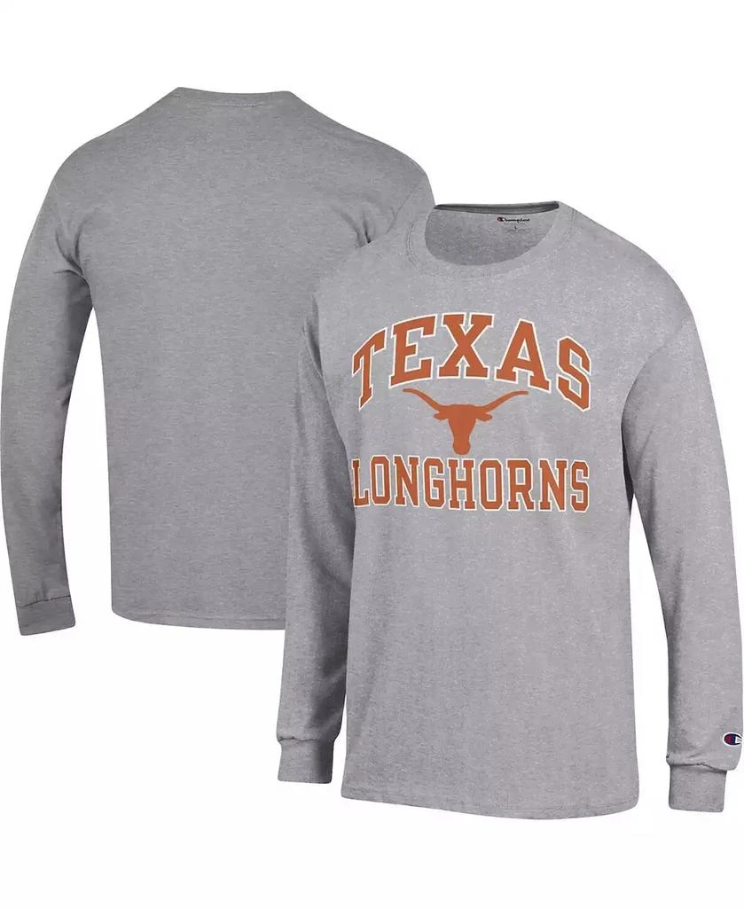 商品CHAMPION|Men's Heather Gray Texas Longhorns High Motor Long Sleeve T-shirt,价格¥251,第1张图片