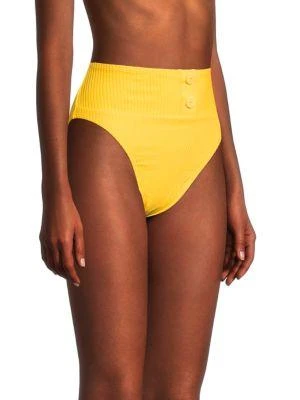 商品Profile by Gottex|Ribbed High-Waist Bikini Bottom,价格¥80,第3张图片详细描述