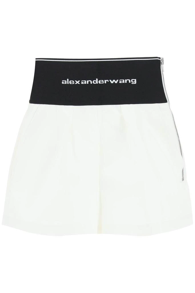 商品Alexander Wang|cotton and nylon shorts with branded waistband,价格¥2222,第1张图片