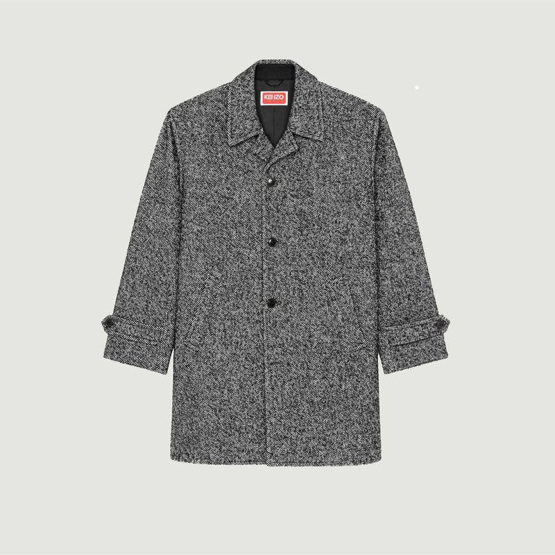 商品Kenzo|Mid-length mottled coat Black Kenzo,价格¥7270,第1张图片