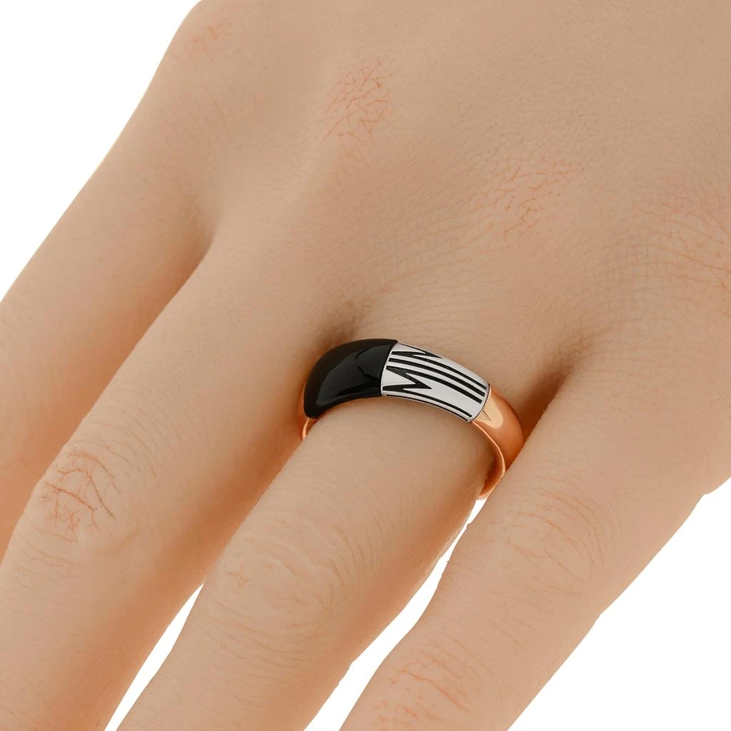 商品Mimi Milano|Mimi Milano Tam Tam 18K Rose and White Gold, Onyx Band Ring sz 6.75  AXM372H8O-54,价格¥6892,第2张图片详细描述
