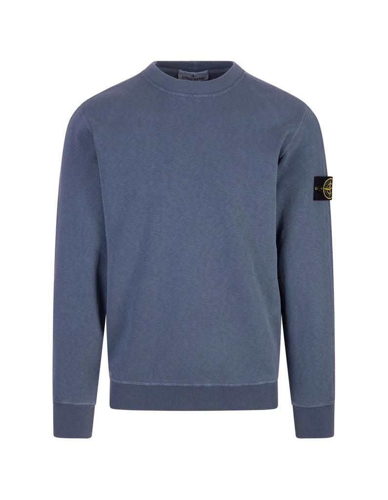 商品Stone Island|Stone Island Logo Patch Crewneck Sweatshirt,价格¥2753,第1张图片