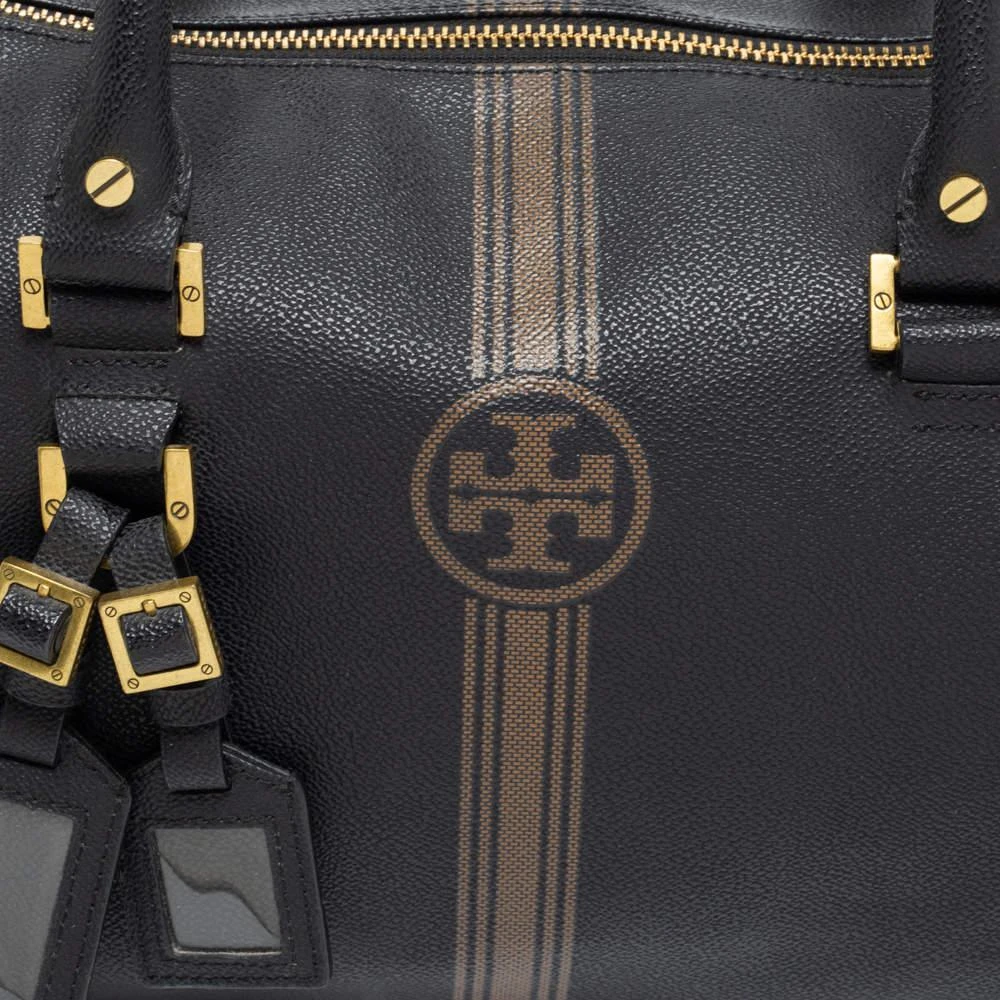 商品[二手商品] Tory Burch|Tory Burch Black Leather Striped Boston Bag,价格¥1773,第5张图片详细描述