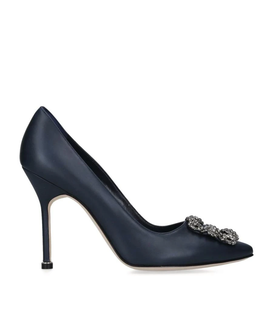 商品Manolo Blahnik|Leather Hangisi Pumps 105,价格¥9819,第3张图片详细描述