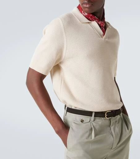 商品Sunspel|Waffle-knit cotton polo shirt,价格¥3173,第5张图片详细描述