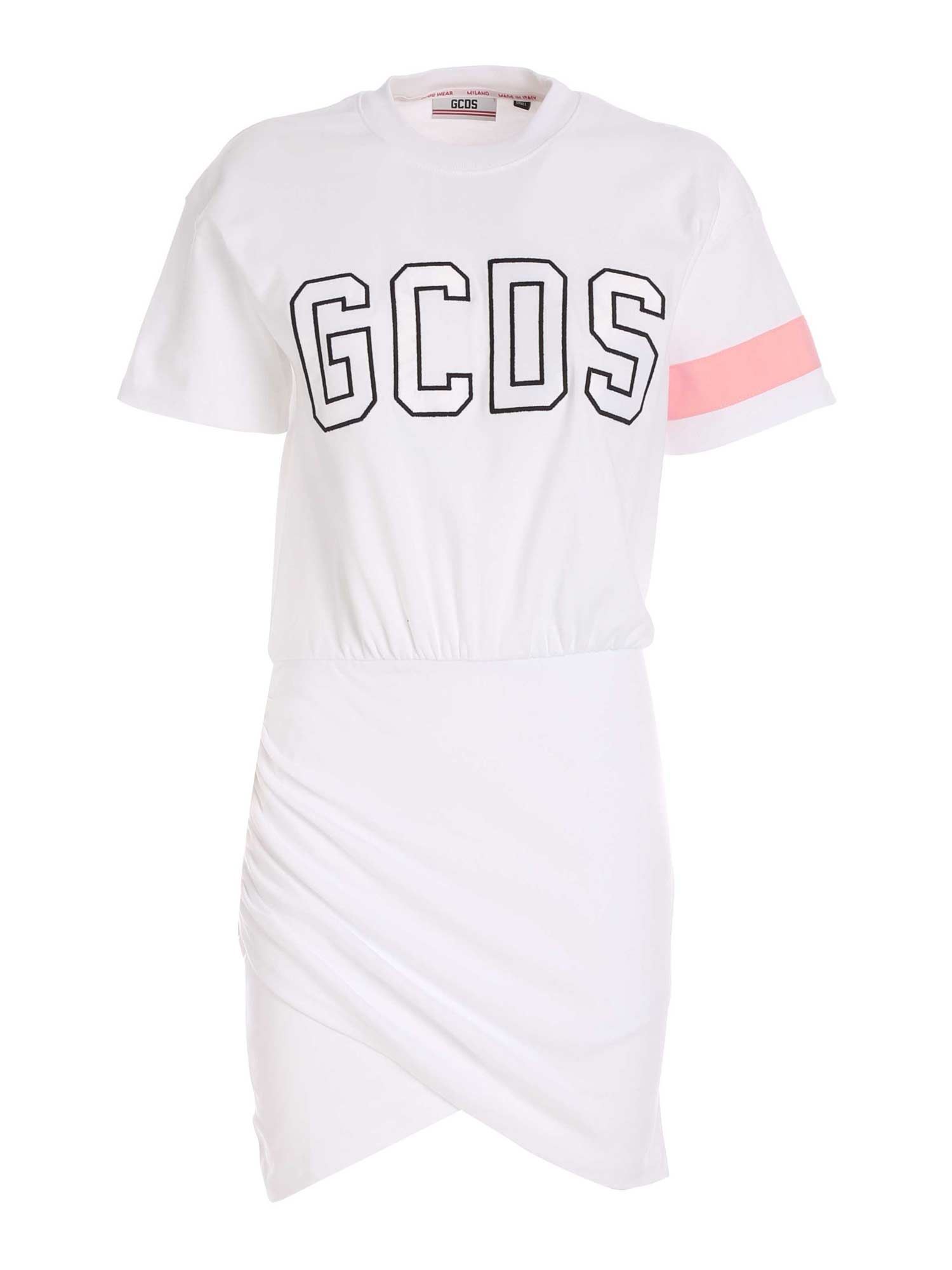GCDS 女士连衣裙 CC94W02061201 白色商品第1张图片规格展示