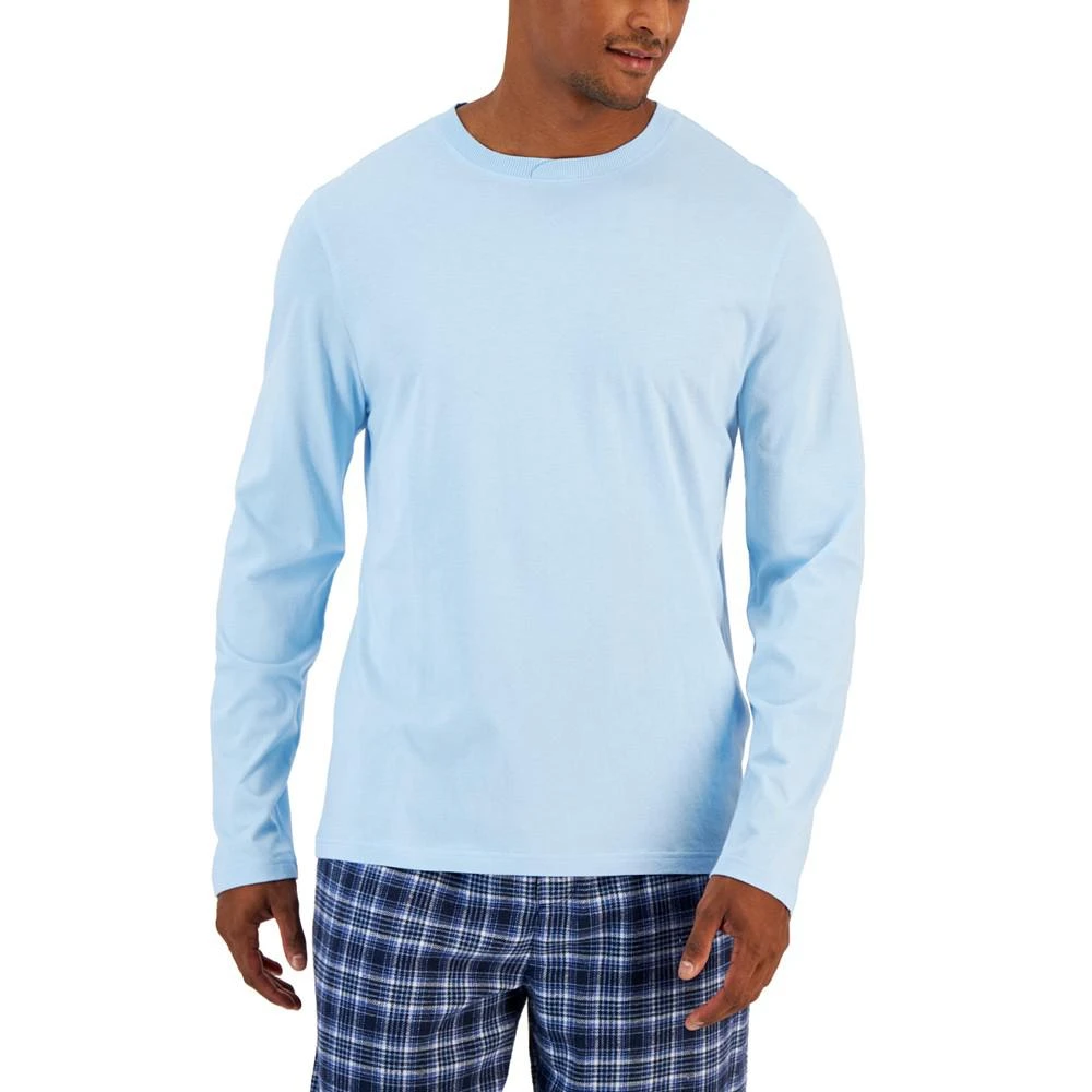 商品Club Room|Men's Solid Long-Sleeve Pajama Top T-Shirt, Created for Macy's,价格¥96,第1张图片