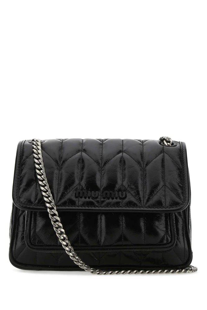 商品Miu Miu|Miu Miu Quilted Flap-Over Shoulder Bag,价格¥10707,第1张图片