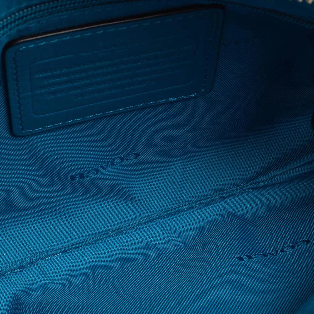 Coach Teal Blue Leather Crosby Double Zip Crossbody Bag 商品