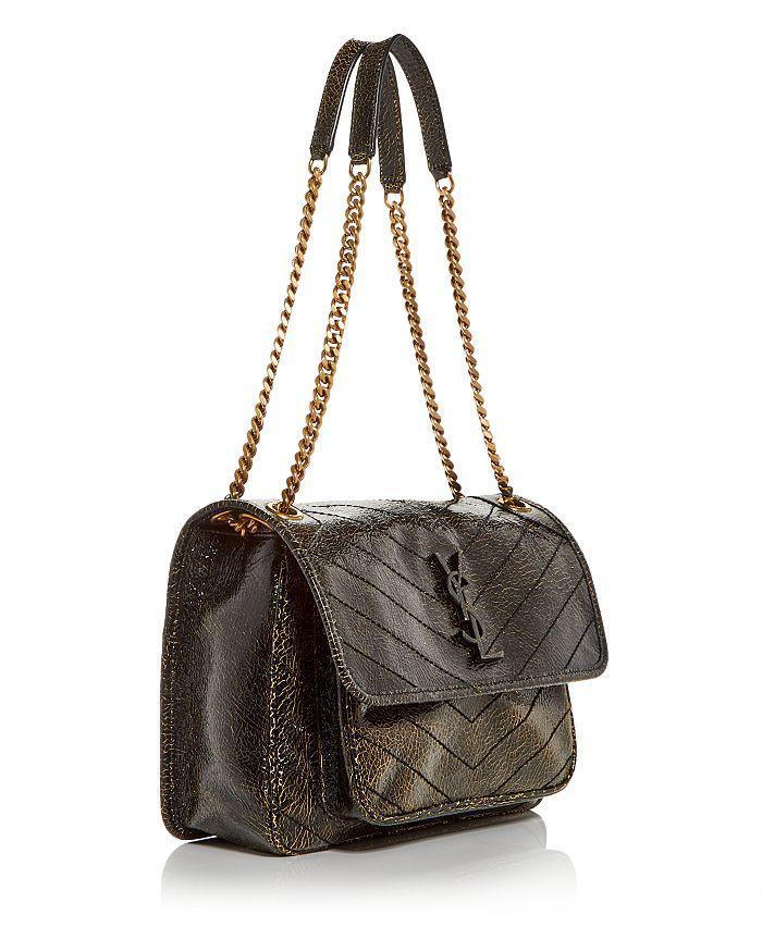 商品Yves Saint Laurent|Niki Crackled Leather Crossbody,价格¥22315,第5张图片详细描述