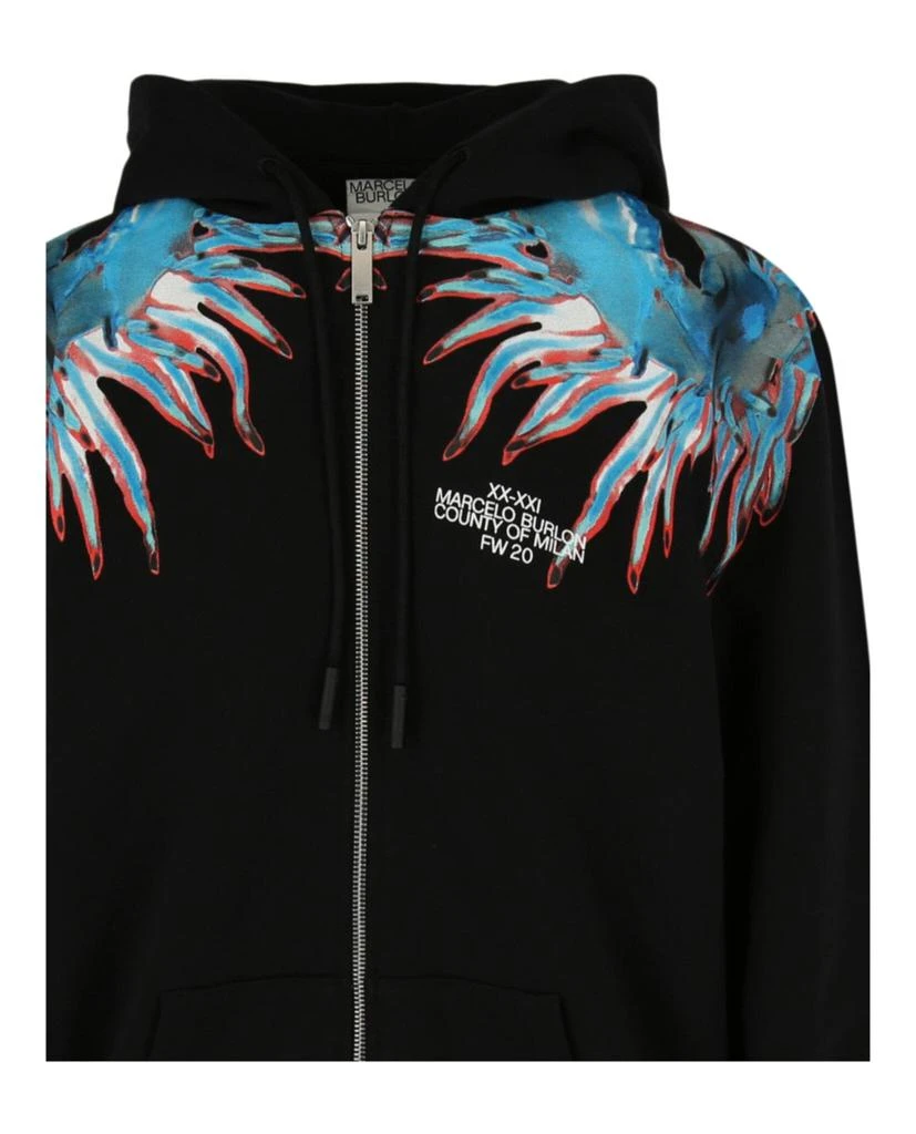 商品Marcelo Burlon|Sea Snail Zip-Up Sweatshirt,价格¥1502,第3张图片详细描述