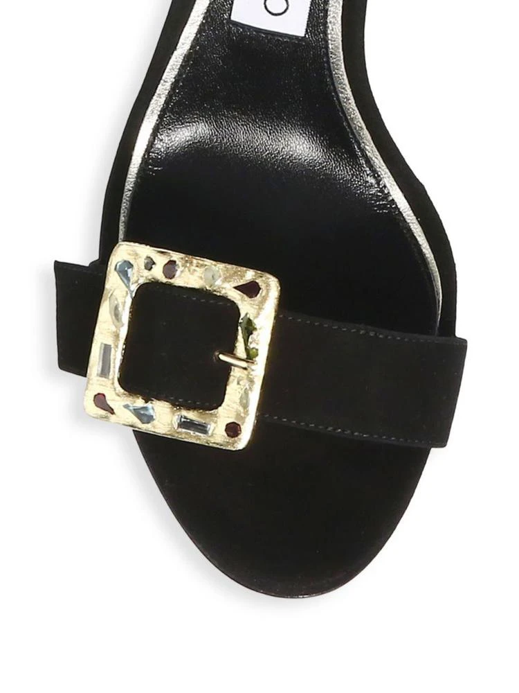 商品Jimmy Choo|Jewelled 麂皮方扣高跟鞋,价格¥2820,第3张图片详细描述