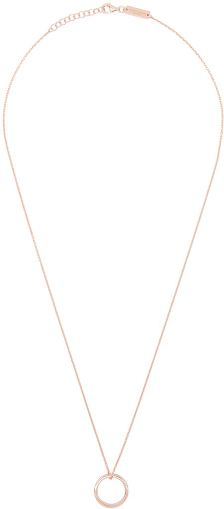 Rose Gold Engraved Pendant Necklace商品第1张图片规格展示