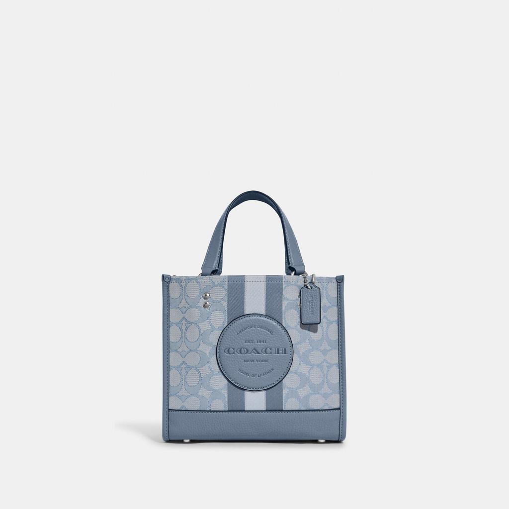 product Coach Outlet | Coach Outlet Dempsey Tote 22 In Signature Jacquard With Stripe And Coach Patch img