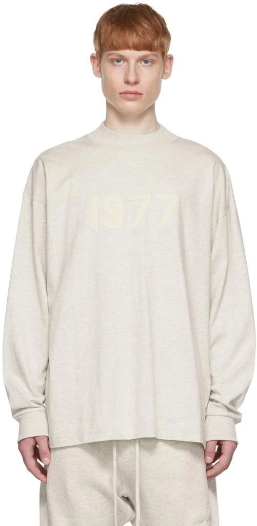 商品Essentials|灰白色 1977 长袖 T 恤,价格¥403,第1张图片