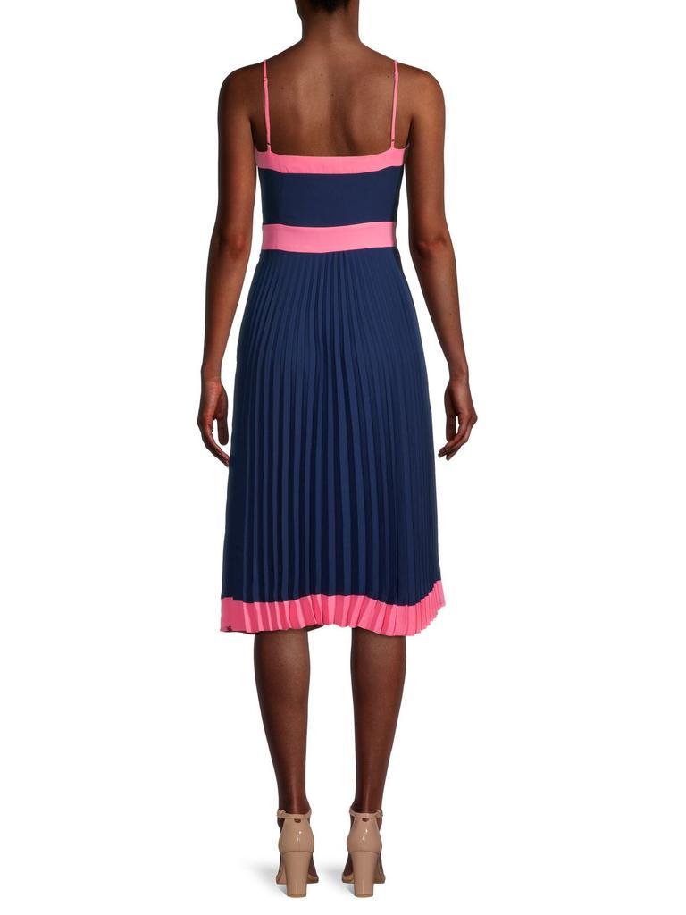 商品Milly|Jill Pleated Framed Dobby Georgette Dress,价格¥858,第4张图片详细描述