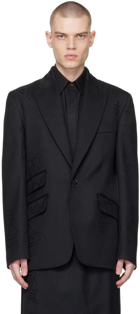 商品Vivienne Westwood|Black Jacquard Blazer,价格¥3674,第1张图片