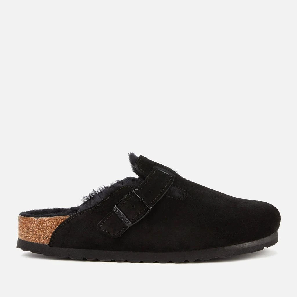 商品Birkenstock|Birkenstock Boston Suede And Shearling Mules,价格¥1569,第1张图片