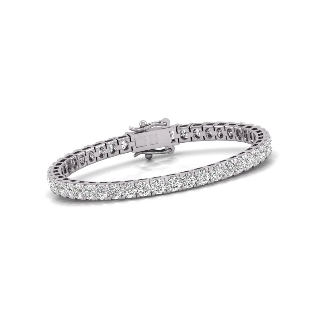 商品Diana M.|Diana M Lab 8 Carat TW Diamond Tennis Bracelet in 14K White Gold,价格¥23593,第1张图片