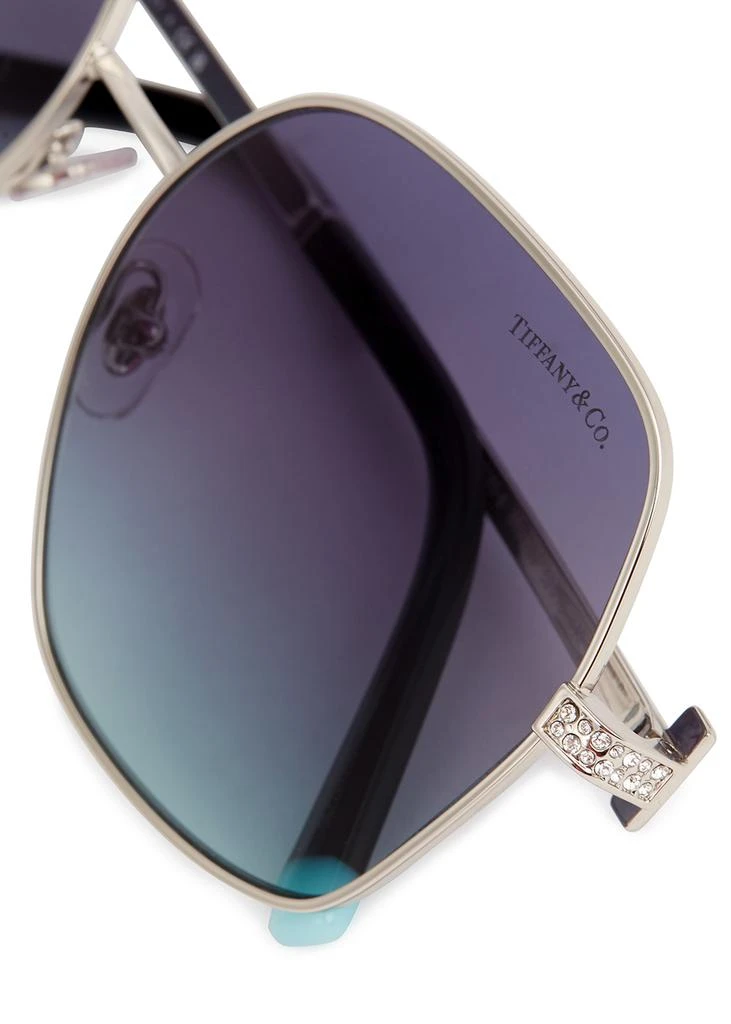 商品Tiffany & Co.|Silver-tone oversized sunglasses,价格¥2977,第3张图片详细描述