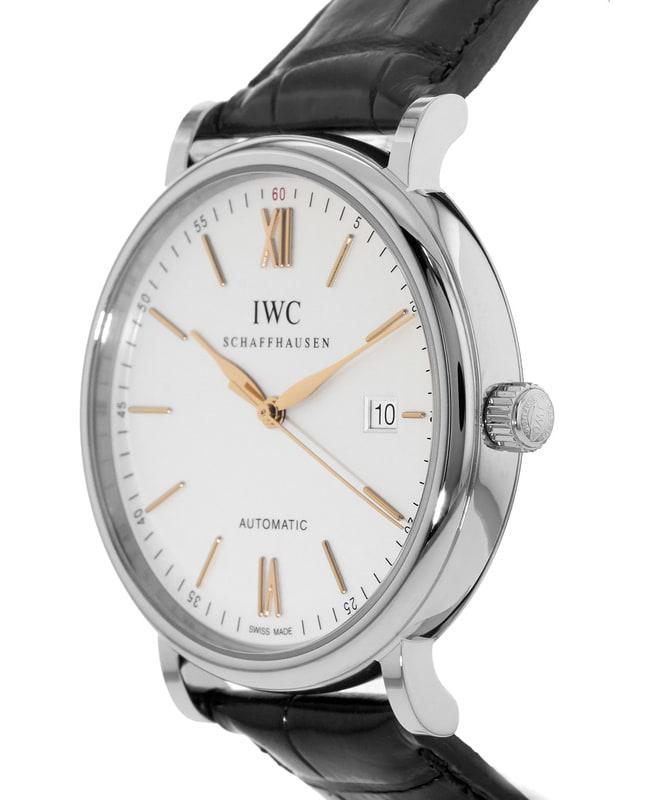 IWC Portofino Automatic Silver Dial Black Leather Strap Men's Watch IW356517商品第3张图片规格展示