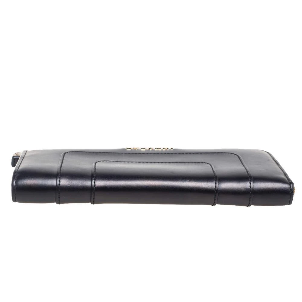Bvlgari Black Leather Serpenti Forever Zip Around Wallet 商品