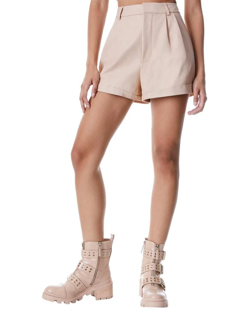 商品Alice + Olivia|Conry Leather Pleated Cuff Short,价格¥884,第1张图片