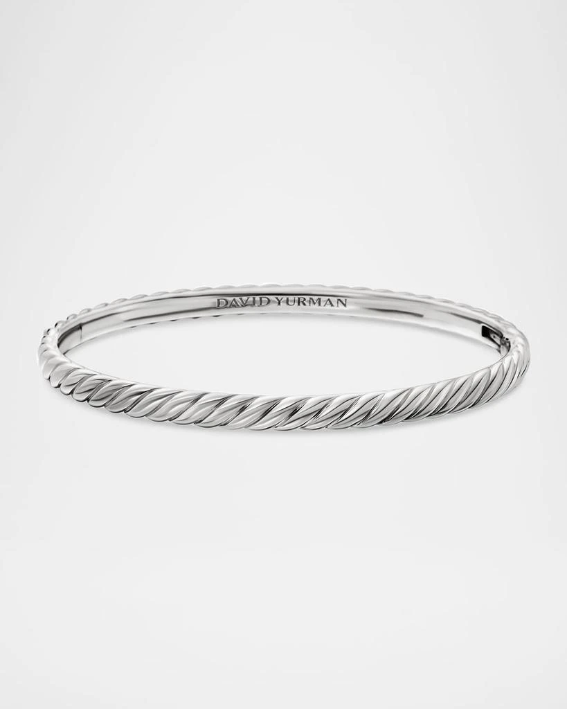 商品David Yurman|Sculpted Cable Bracelet in 18K White Gold, 4.5mm,价格¥41844,第5张图片详细描述